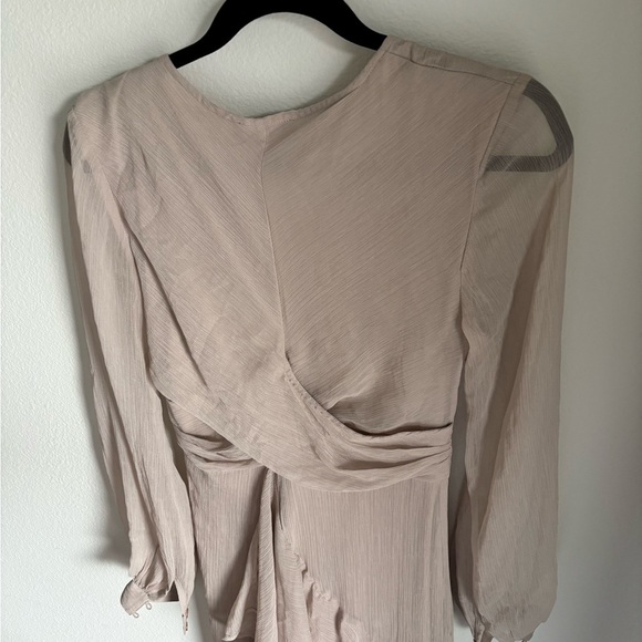 Bohemian Occasion Dress from ASOS in Taupe with Long Sleeves in size 6 - Picture 12 of 13